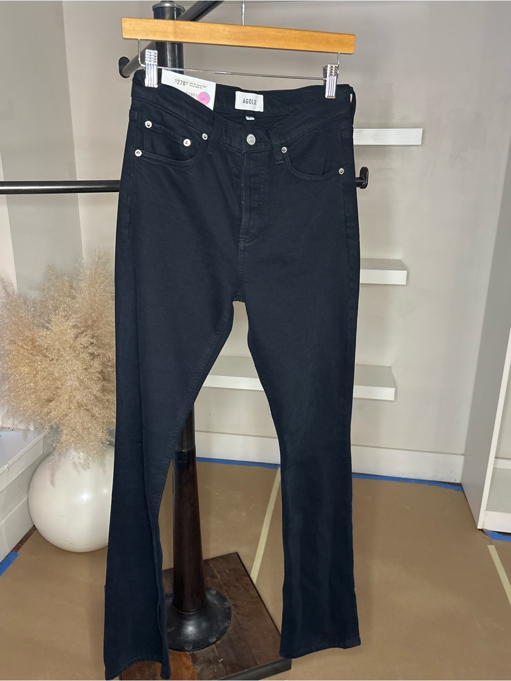 Agolde Women’s Ingram Split Skinny Black Jeans